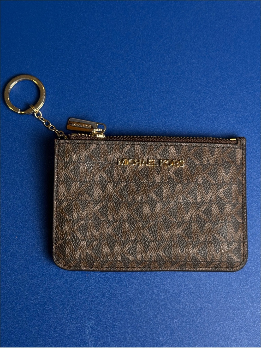 Michael Kors Signature Zip Up Card Holder